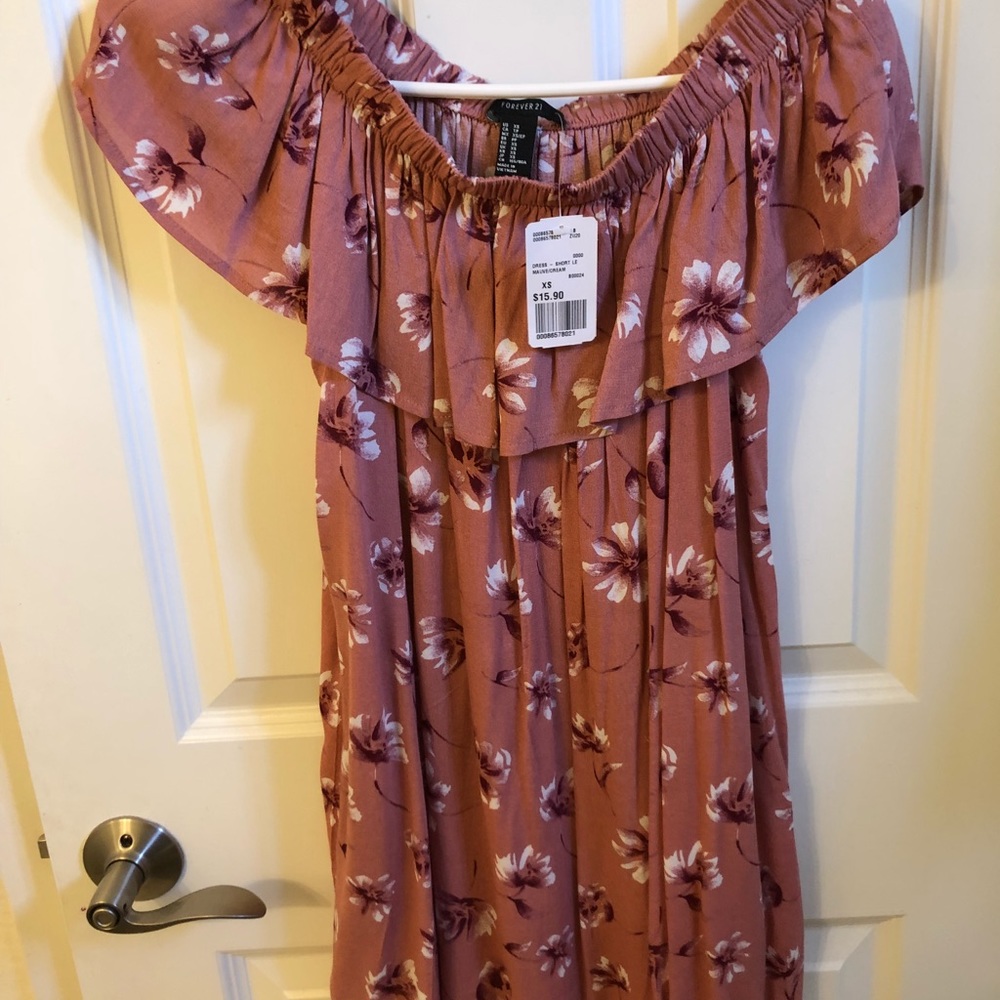 Forever 21 Off Shoulder Pink Dress